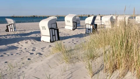Prerow Beach Stock Footage 75994688