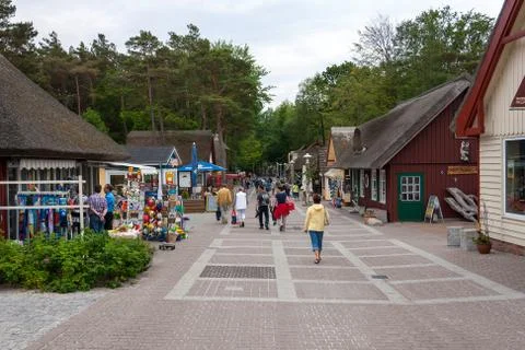 Prerow pedestrian zone Stock Photos