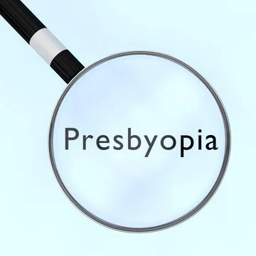 Presbyopia - optical concept Stock Illustration