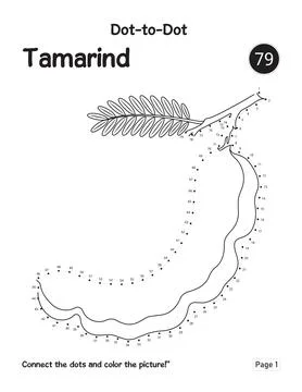 Preschool Activity Workbook Featuring Tamarind Connect The Dots Drawing Page Stock Illustration