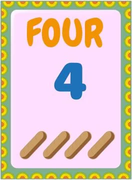Preschool and toddler math with toast design Stock Illustration