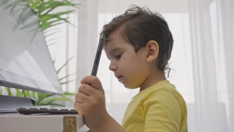 Preschool development online education concept Stock Footage 246095621