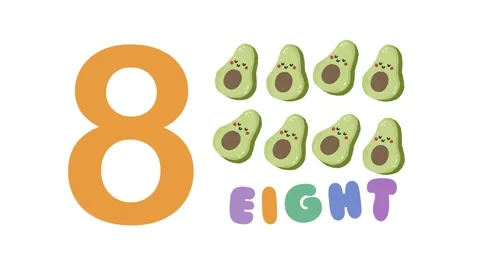 Preschool educational learning animations help toddlers learn numbers Video stock 301223402