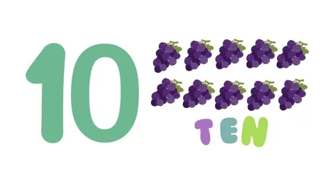 Preschool educational learning animations help toddlers learn numbers Video stock 301223409