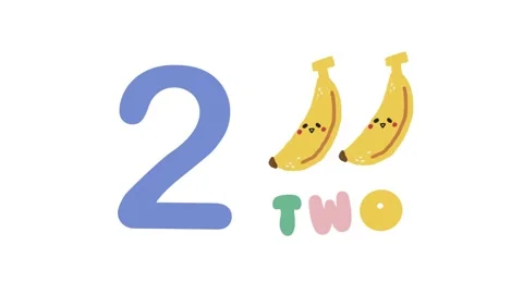 Preschool educational learning animations help toddlers learn numbers Video stock 301223873