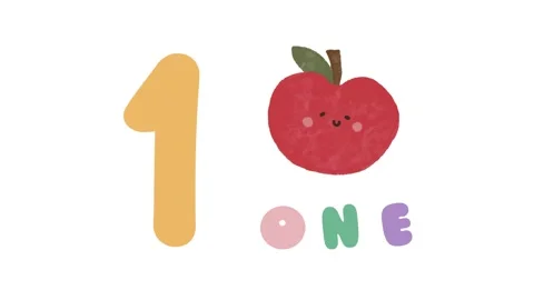 Preschool educational learning animations help toddlers learn numbers Video stock 301223876