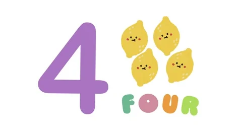 Preschool educational learning animations help toddlers learn numbers Video stock 301223972