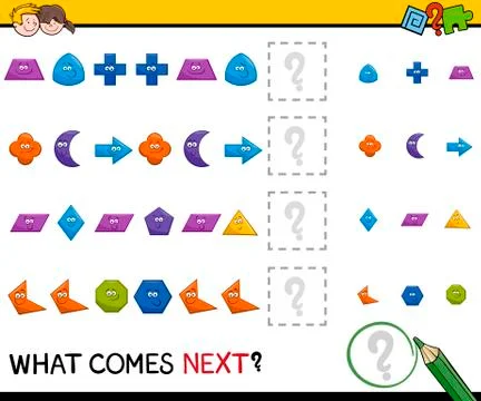 Preschool pattern activity Illustrazione stock