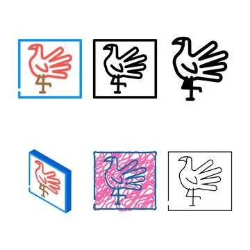 Preschool sections color pack icon vector Stock Illustration