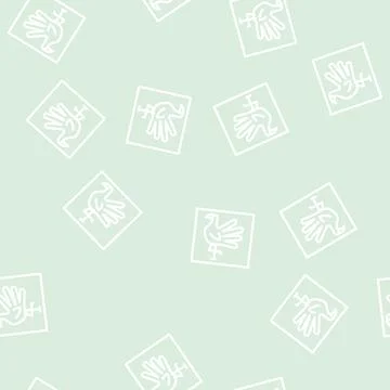 Preschool sections line vector seamless pattern 库存插图