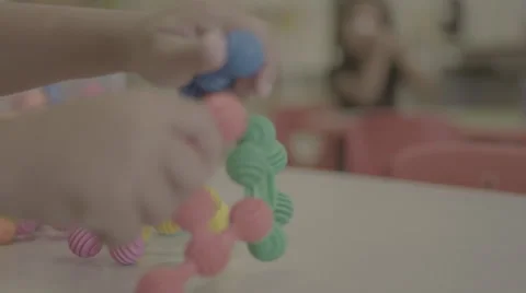 Preschool student building Stock Footage 62833575