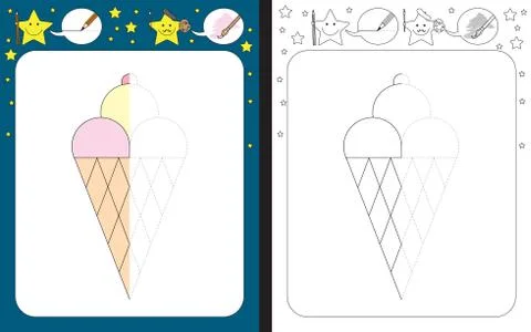 Preschool worksheet Stock Illustration