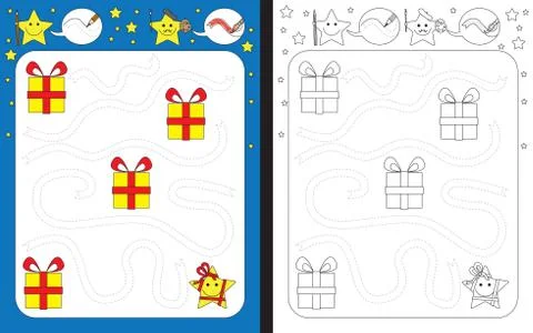 Preschool worksheet Stock Illustration