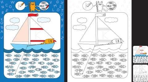 Preschool worksheet Stock Illustration