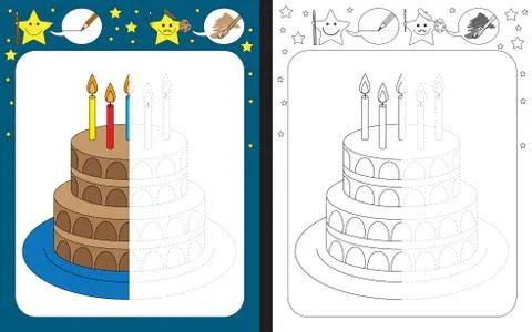 Preschool worksheet Stock Illustration