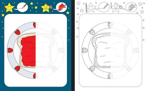 Preschool worksheet イラスト素材