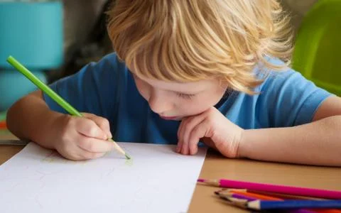 Preschooler with a tablet computer Stock Photos