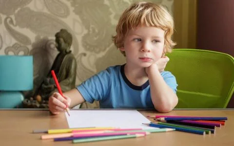Preschooler with a tablet computer Stock Photos