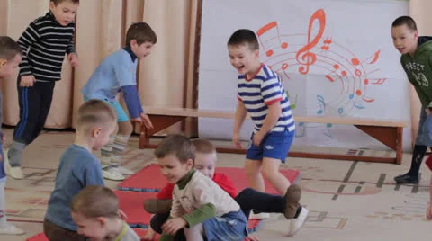 Preschoolers in training Stock Footage 22735112