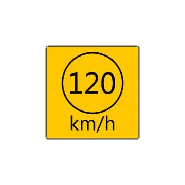 Prescribed minimum speed road sign Stock Illustration