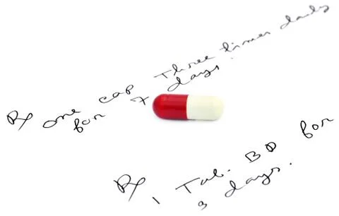 Prescribes capsules Stock Photos