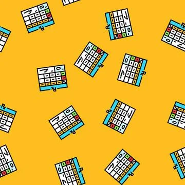 Prescription optometry vision eye vector seamless pattern Stock Illustration