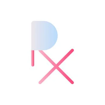 Prescription symbol flat gradient two-color ui icon 스톡 일러스트