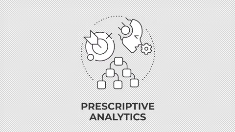 Prescriptive analytics animated line concept icon Stock Footage 346720031