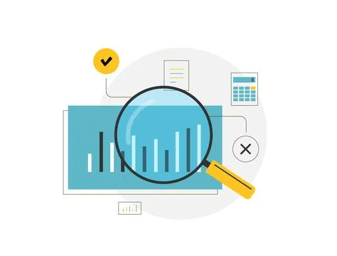 Prescriptive analytics optimizes decision-making by analyzing data, predicting Stock Illustration