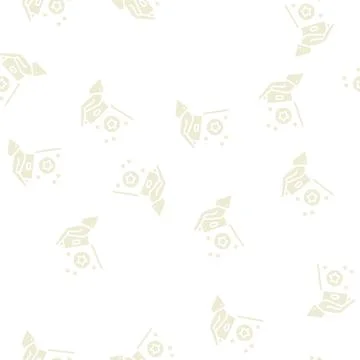 Present bonus glyph seamless pattern Illustrazione stock