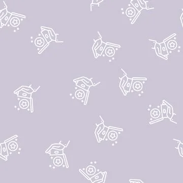 Present bonus line seamless pattern Stock Illustration