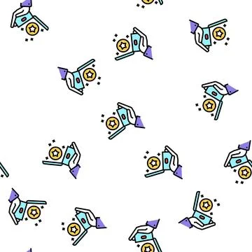 Present bonus vector seamless pattern Illustrazione stock
