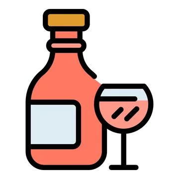 Present bottle icon vector flat Stock Illustration