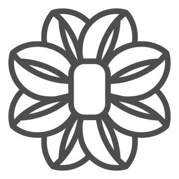Present bow line icon. Festive bow vector illustration isolated on white. Ribbon Stock Illustration