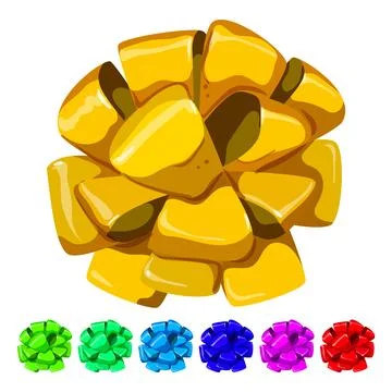 Present bow ribbon cartoon vector graphic Stock Illustration