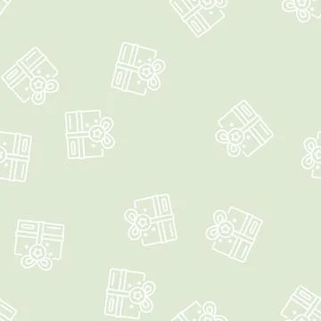 Present box bonus line seamless pattern Illustrazione stock