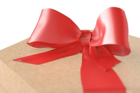 Present Box With a Bow Stock Photos