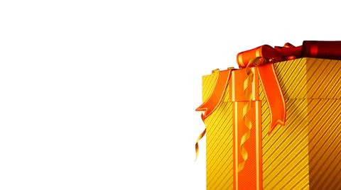 Present box in corner with free space, holiday concept, isolated - 스톡 일러스트