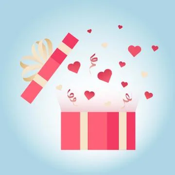 Present box, Gift box vector illustration, isolated Stockillustratie