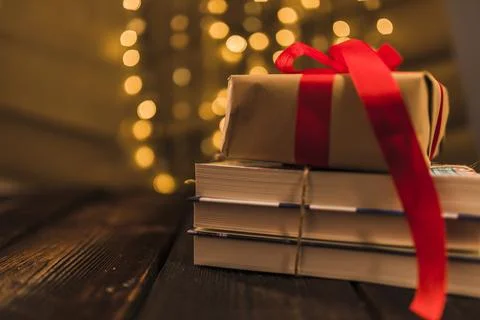 Present box heap book . High quality and resolution beautiful photo concept Stock Photos
