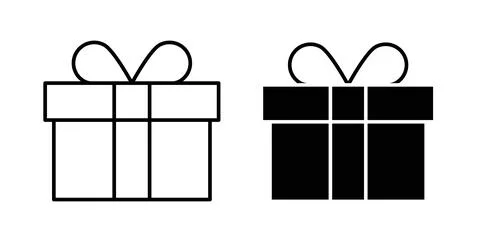 Present box icon vector art Illustrations Stockillustratie