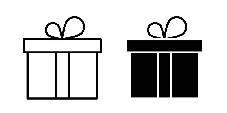 Present box icon vector, illustration icon set Stock Illustration