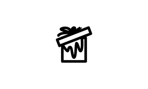 Present Box Icon Winter Template Vector Stock-Illustration