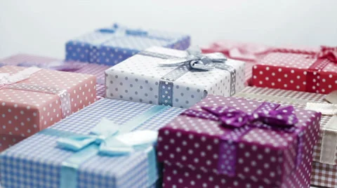 Present box rotating background Stock Footage 32305327