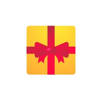 Present box vector cartoon illustration on the white background Stock Illustration