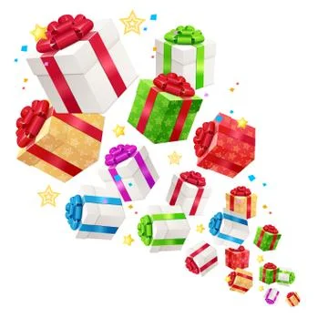 Present Boxes Background for Cards. Vector 스톡 일러스트