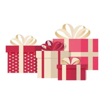 Present boxes, Gift boxes set Stockillustratie