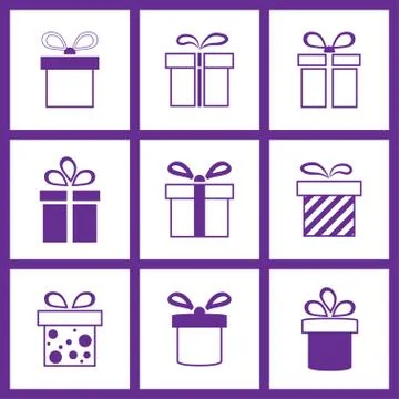 Present boxes Stock Illustration