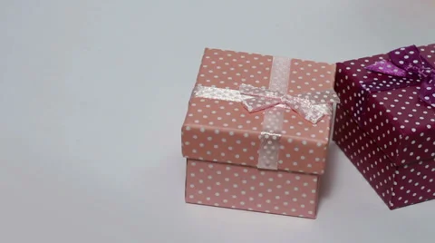 Present boxes rotating Stock Footage 32668156