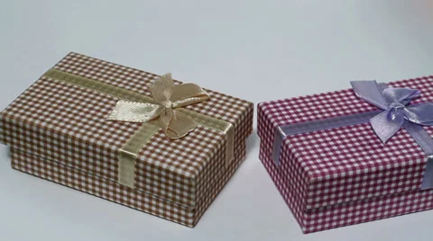 Present boxes rotating Vídeo Stock 32668176